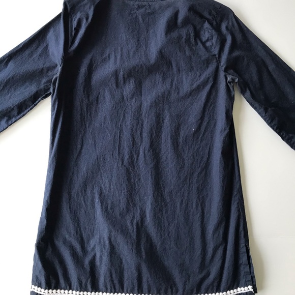 Crown & Ivy Beach Navy Blue Crochet Trim Tunic XS - Picture 10 of 11
